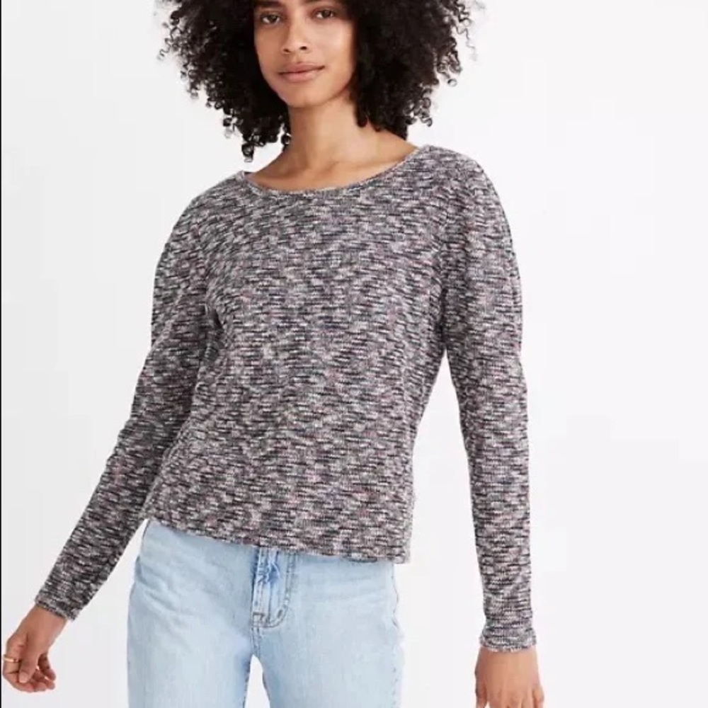 NWT Madewell Multicolor Knit Long Sleeve Top Large